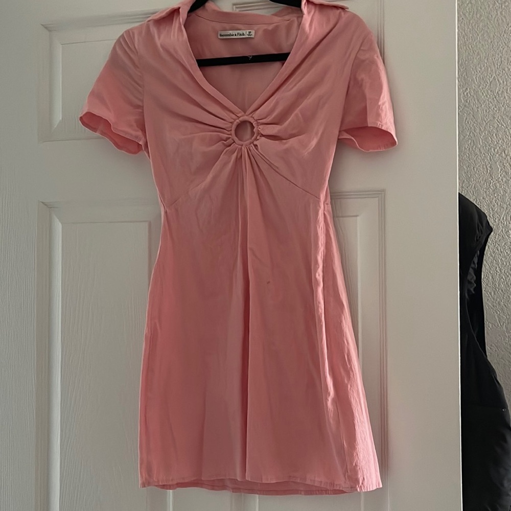 Abercrombie Light pink O ring mini dress